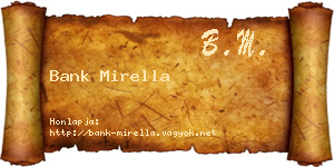 Bank Mirella névjegykártya